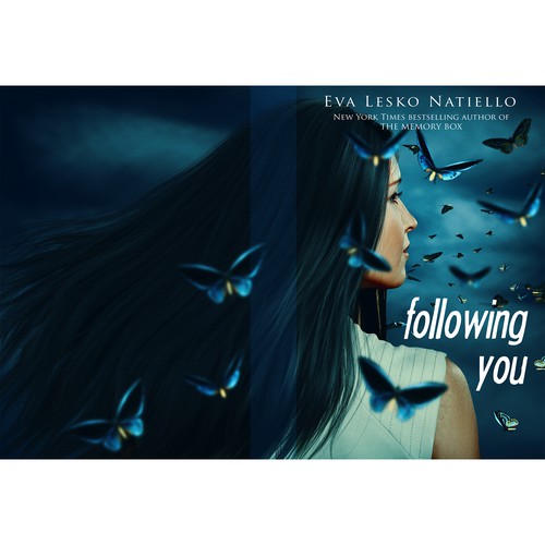 Bestseller book cover with the title 'Following you - Contest Entry'