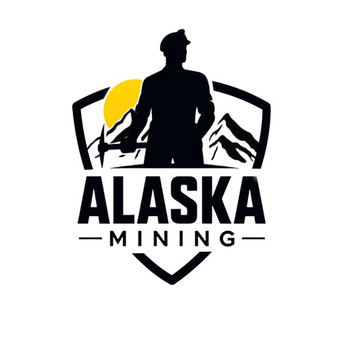 Alaska logo with the title 'Logo design for Alaska mining '