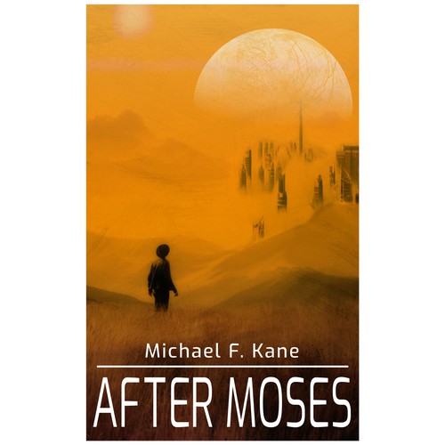 Classic book cover with the title 'Book cover for a Sci-Fi'