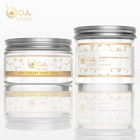Pattern label with the title 'Product labels for ORA by MAHARANY'