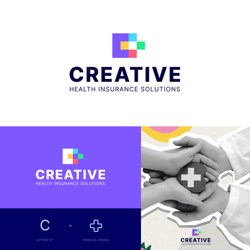 Medical cross logo with the title 'CREATIVE - Logo'