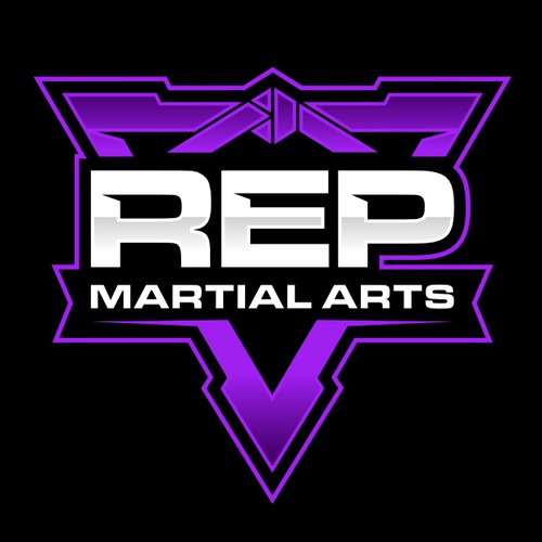 Martial arts logo with the title 'REP Martial Arts Logo'