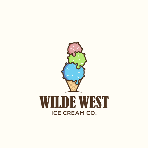 Desert logo with the title 'Wilde West Ice Cream Co.'