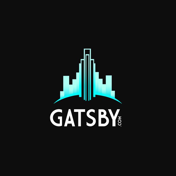 Aqua logo with the title 'Gatsby logo'