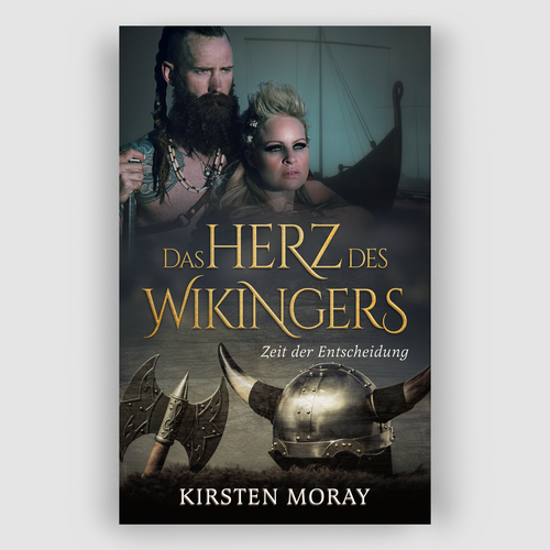 Historical romance book cover with the title 'Das Herz des Wikingers'