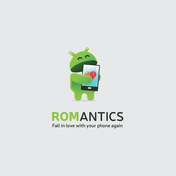 Black phone logo with the title 'ROMAntics'