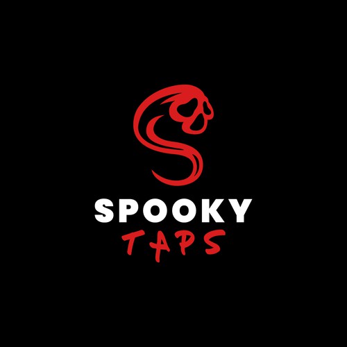 Horror logo with the title 'Spooky Taps'