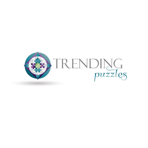 Puzzle design with the title 'Create logo and social media package for Trending Puzzles'