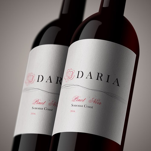 Wine packaging with the title 'Re design a wine label'