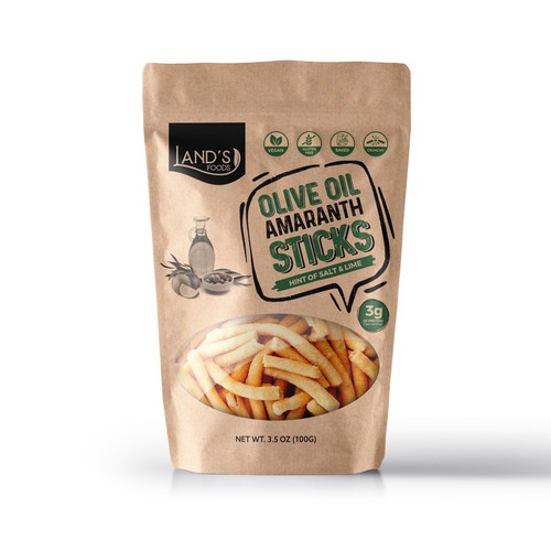 Paper bag packaging with the title 'Packaging Design'