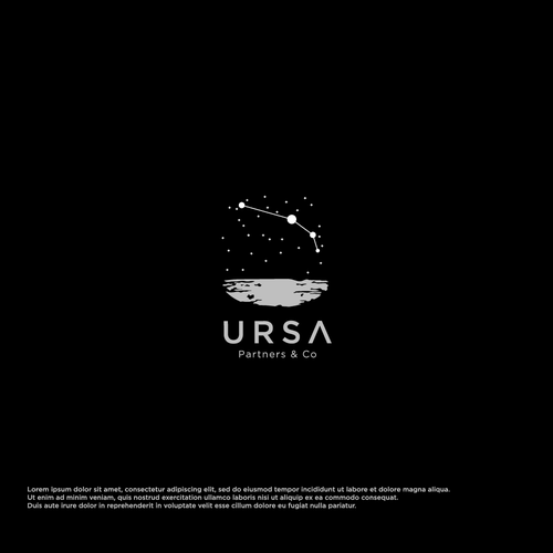 Orion logo with the title 'space with aries constellation'