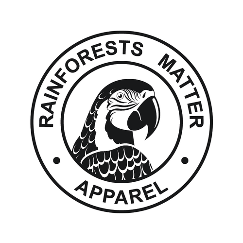Rainforest design with the title 'Rainforest Matter Apparel Logo Design '