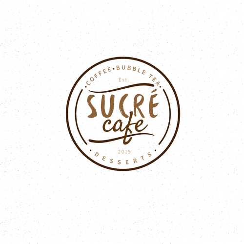 Boba logo with the title 'Sucre Cafe '