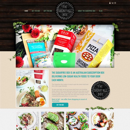 Natural website with the title 'Design for Sugar free Products Company'
