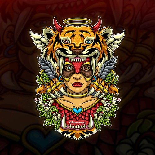 Tigers Preppy Mascot Gameday Graphic T-Shirt Design DIGITAL
