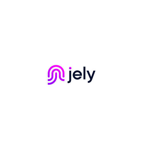 Jellyfish design with the title 'Jely - Design an abstract logo for the future of virtual and offline identity'