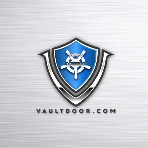 Steel logo with the title 'Logo for VaultDoor.com'