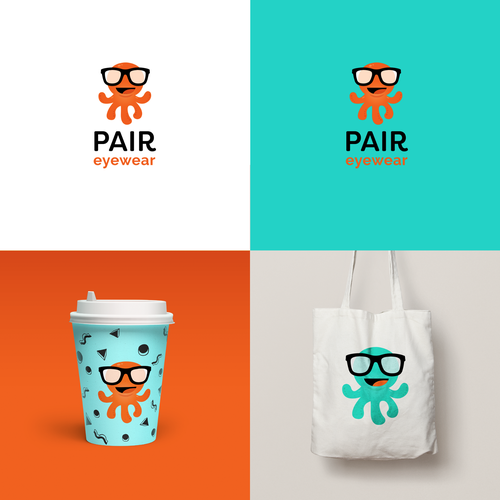 Cartoon brand with the title 'Logo Design for Eyewear Brand for Kids'