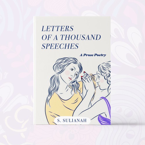 Poetry book cover with the title 'Poetry Book Cover Design'