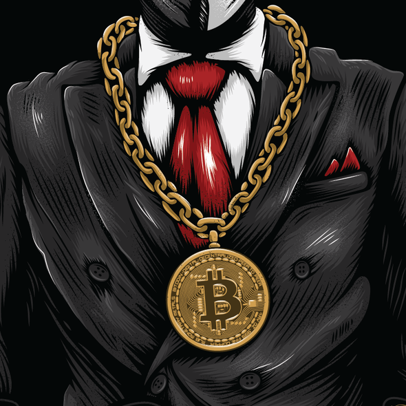 Bitcoin artwork with the title 'People Illustration'