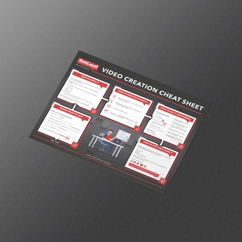 Digital media design with the title 'Cheat Sheet Design'