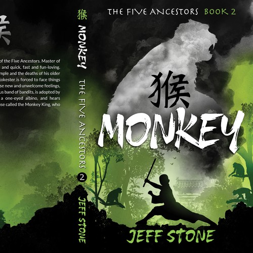 Book cover with the title 'MONKEY, The Five Anscestors - Book 2'