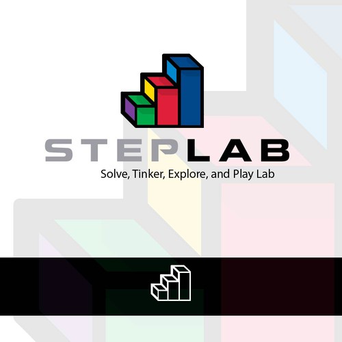 Pie chart logo with the title 'Classic logo for Stair and stepup'