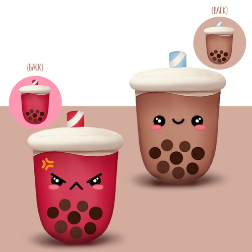 Bubble Milk Tea Cups with Cute Faces Graphic by frogella.stock · Creative  Fabrica