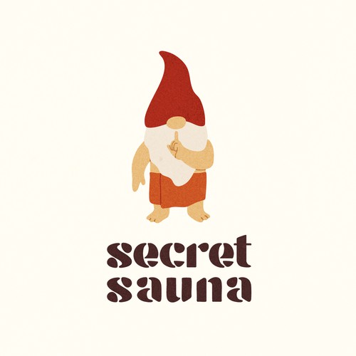 Logo with the title 'Brand Identity for Secret Sauna'