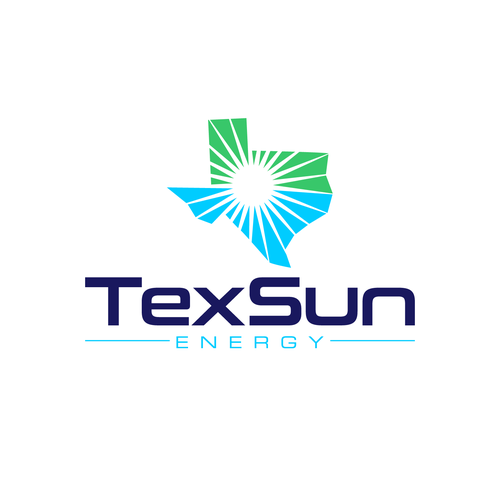 Solar design with the title 'TexSun Energy Logo (Utility Solar Company)'