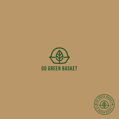 Basket logo with the title 'Go Green Basket'