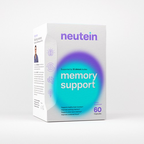 Pharmaceutical packaging with the title 'neutein product pacakging design'