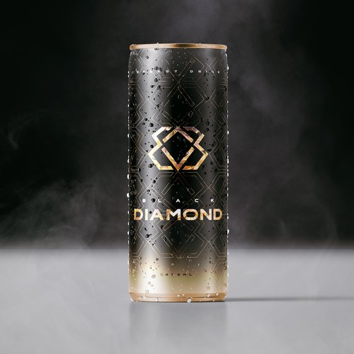 Energy drink label with the title 'Energy Drink Diamond'