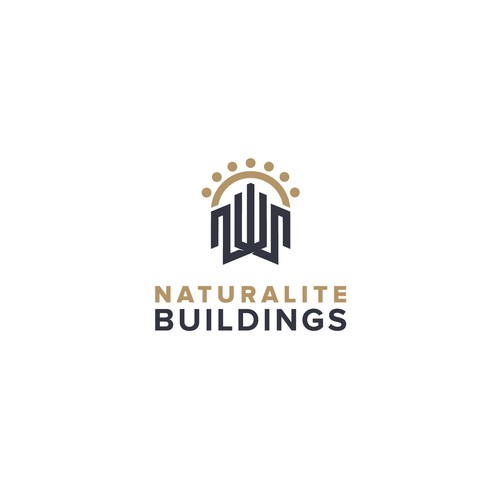 Solar design with the title 'Logo for nature friendly buildings '