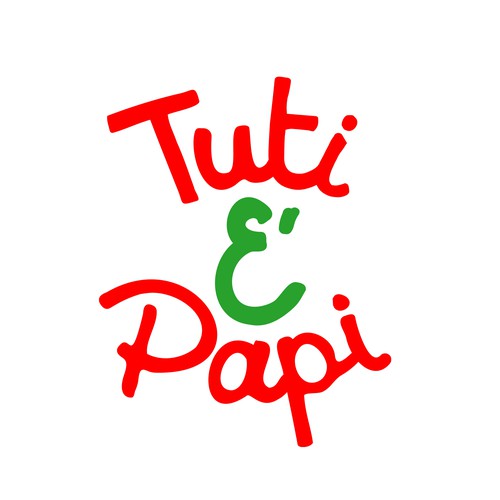 Pizza logo with the title ''Tuti E' Papi' logo'