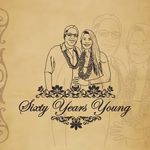 Couple logo with the title 'Ilustration for a sweets couple'