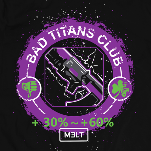 Gaming t-shirt with the title 'Bad Titans Club'