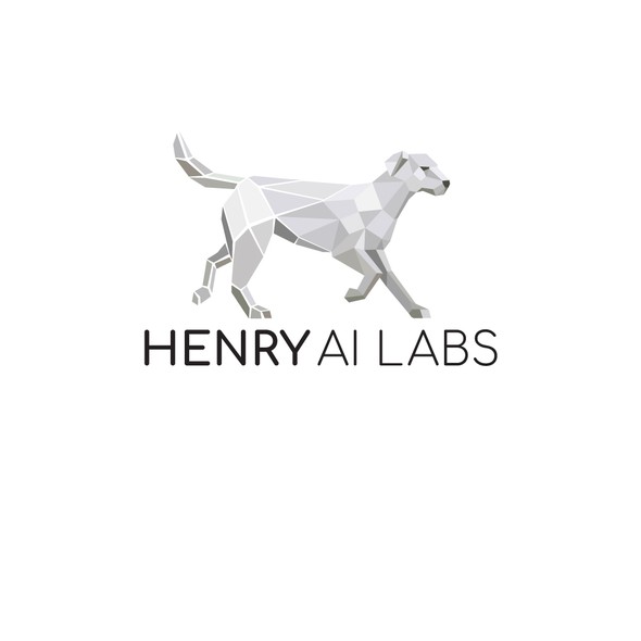 Low poly logo with the title 'Henry AI Labs'