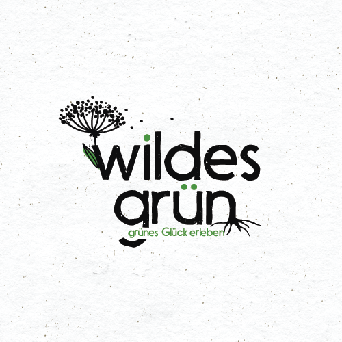 Organic logo with the title 'wildesgrün'