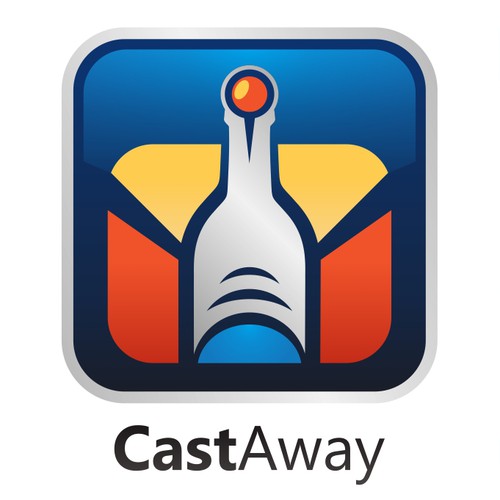 Message design with the title 'CastAway - Icon App'