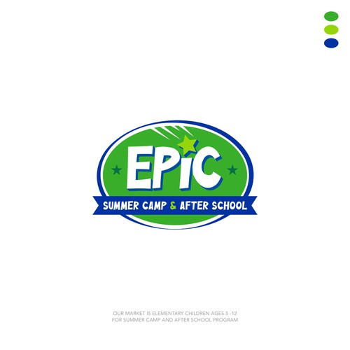 Summer camp logo with the title 'Summer camp and after school program logo'