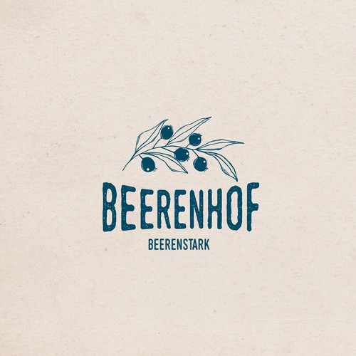 Vintage modern logo with the title ' borovnica vino '