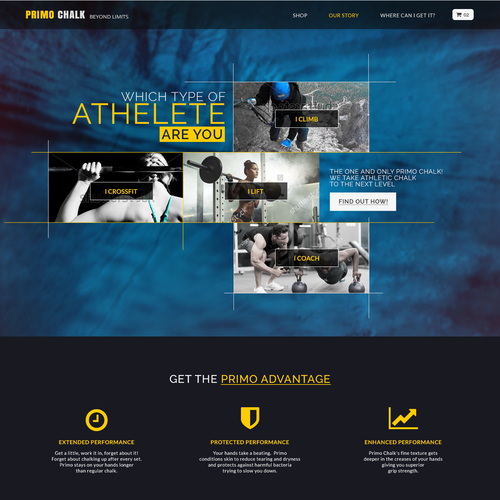 Sports website with the title 'Home page for Athletic Chalk'