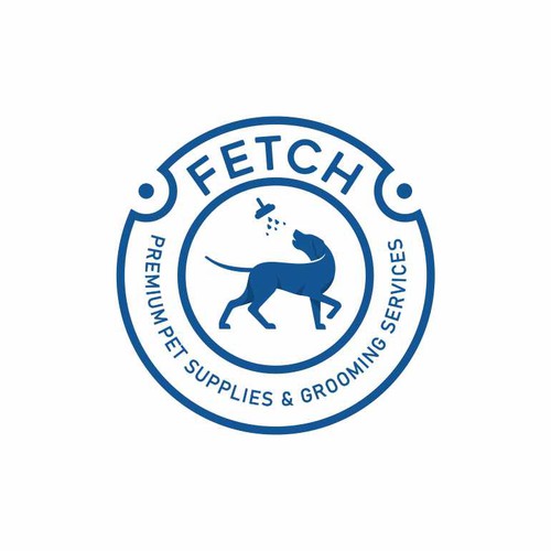 Pet shop logo with the title 'FETCH pet supplies'