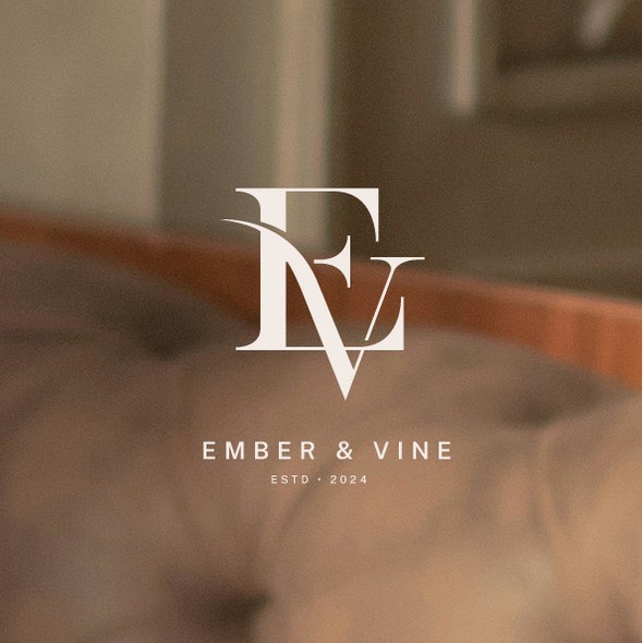 Restaurant brand with the title 'Ember & Vine'
