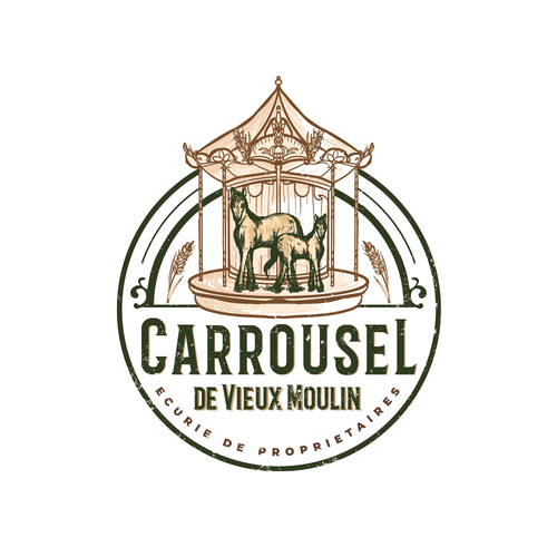 Carousel design with the title 'Carrousel de Vieux Moulin'