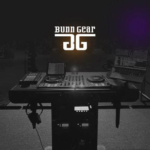 Booth design with the title 'Bunn Gear Logo Design'