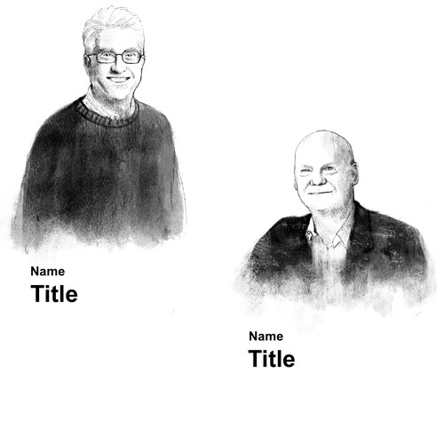 Realistic artwork with the title 'Portrait pencil drawing'