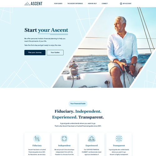 Investment website with the title 'Homepage for Investing Company'