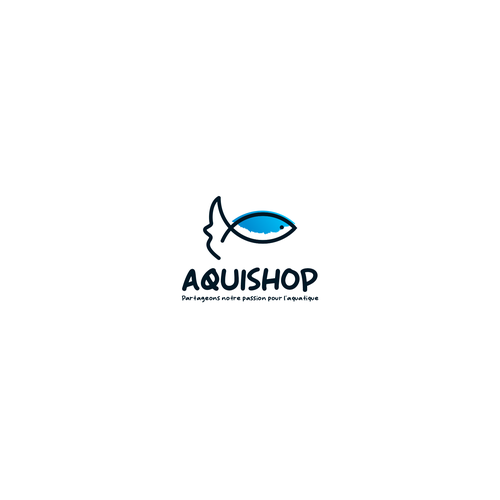 Aquarium design with the title 'AQUASHOP'